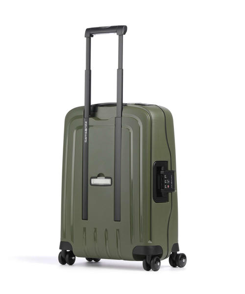 Чемодан Samsonite S'Cure (4 колеса), оливкового цвета, 55 см