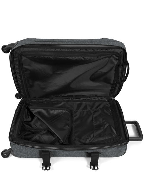 Чемодан Eastpak Trans4 S Spinner (4 колеса), черный джинсовый материал, 54 см