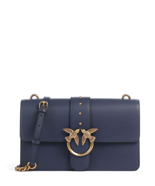 sumka-pinko-love-one-classic-crossbody-iz-miagkoi-zernistoi-teliachei-kozhi-tsvet-blu-indaco-ombroso-antichnoe-zoloto