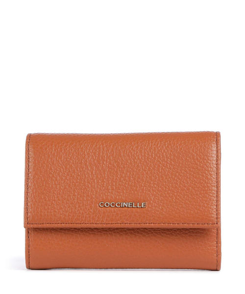 miagkii-metallicheskii-koshelek-coccinelle-iz-zernistoi-kozhi-s-risunkom-kraba