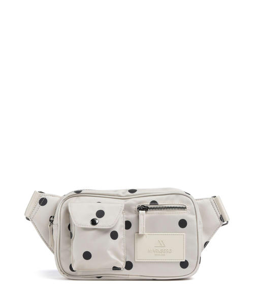 poiasnaia-sumka-markberg-darla-iz-pererabotannogo-poliestera-v-goroshek-kremovyi