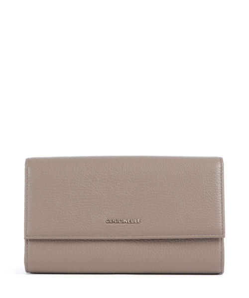 koshelek-coccinelle-metallic-soft-wallet-iz-zernistoi-kozhi-teplogo-sero-korichnevogo-tsveta-1