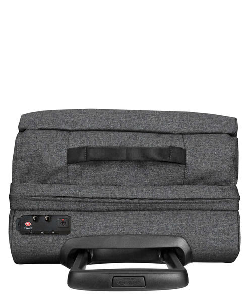 Чемодан Eastpak Trans4 L Spinner (4 колеса), черный джинсовый материал, 75 см