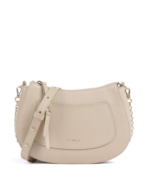 sumka-cherez-plecho-coccinelle-c-easy-iz-zernistoi-korovei-kozhi-tsveta-pesochnogo-stekla