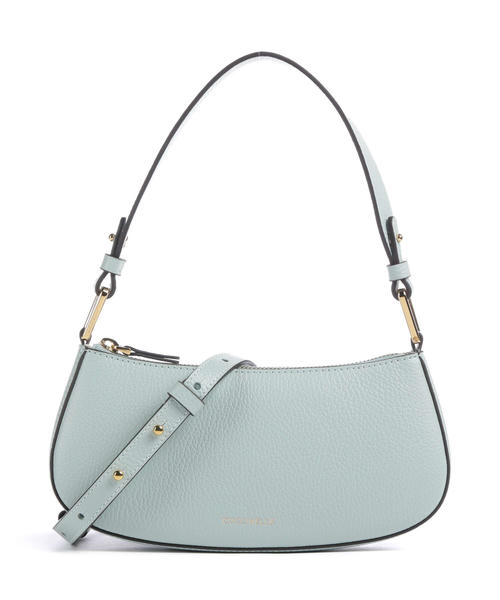 sumka-cherez-plecho-coccinelle-merveille-iz-zernistoi-kozhi-biriuzovogo-tsveta