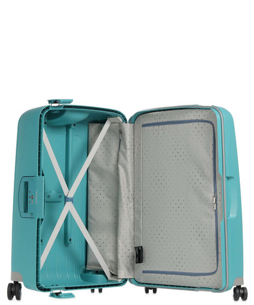 Чемодан Samsonite S'Cure (4 колеса), бирюзовый, 69 см