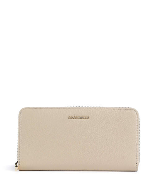 miagkii-metallizirovannyi-koshelek-coccinelle-iz-zernistoi-kozhi-tsveta-pesochnogo-stekla-2