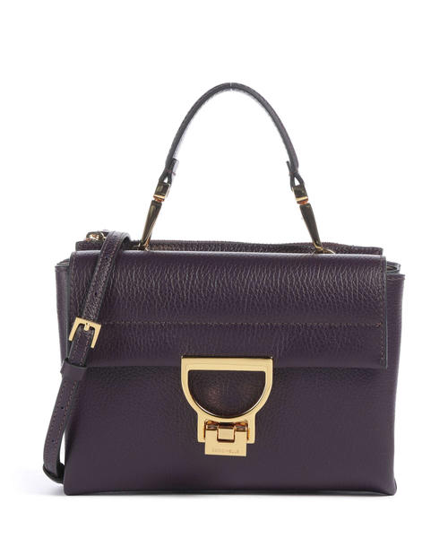 sumka-cherez-plecho-coccinelle-arlettis-iz-zernistoi-kozhi-tsveta-chernosliva