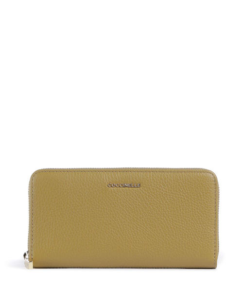 miagkii-metallizirovannyi-koshelek-coccinelle-iz-zernistoi-kozhi-i-morskoi-travy-4