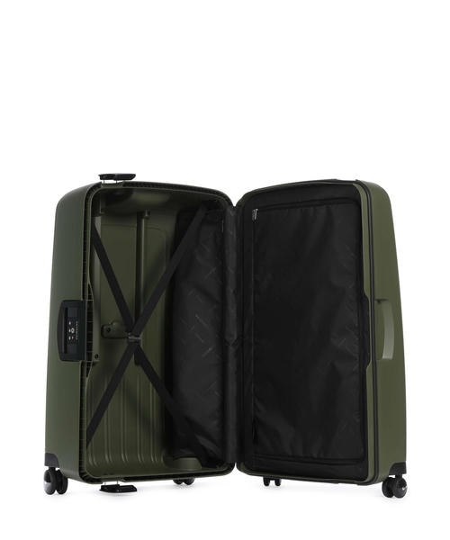 Чемодан Samsonite S'Cure (4 колеса), оливковый, 75 см
