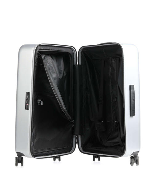 Чемодан Samsonite Quadrix (4 колеса), серебристая, 68 см