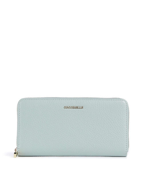 miagkii-metallizirovannyi-koshelek-coccinelle-iz-zernistoi-kozhi-tsveta-akvamarin