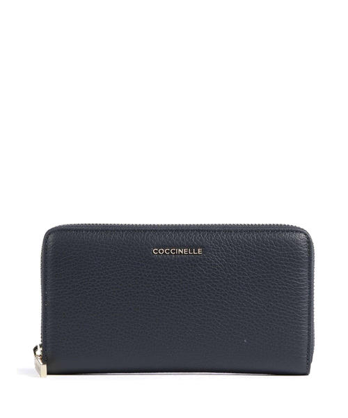 miagkii-metallizirovannyi-koshelek-coccinelle-iz-zernistoi-kozhi-temno-sinego-tsveta-1