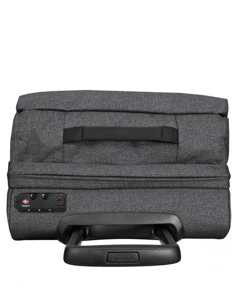 Чемодан Eastpak Trans4 S Spinner (4 колеса), черный джинсовый материал, 54 см