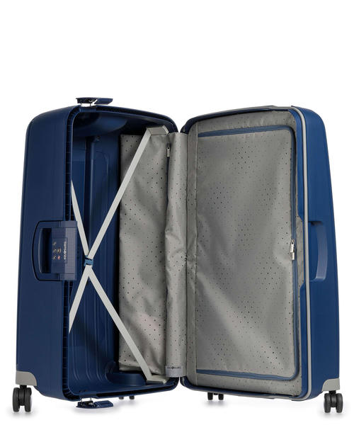 Чемодан Samsonite S'Cure (4 колеса), темно-синее, 75 см