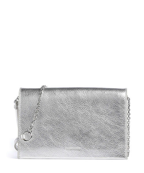 sumka-cherez-plecho-coccinelle-dandy-iz-zernistoi-kozhi-serebristogo-tsveta