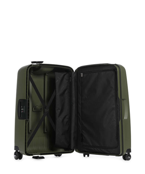 Чемодан Samsonite S'Cure (4 колеса), оливковый, 69 см