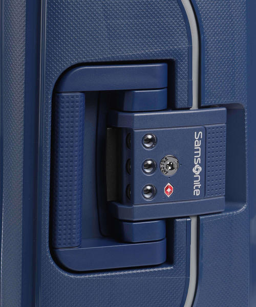 Чемодан Samsonite S'Cure (4 колеса), темно-синее, 55 см